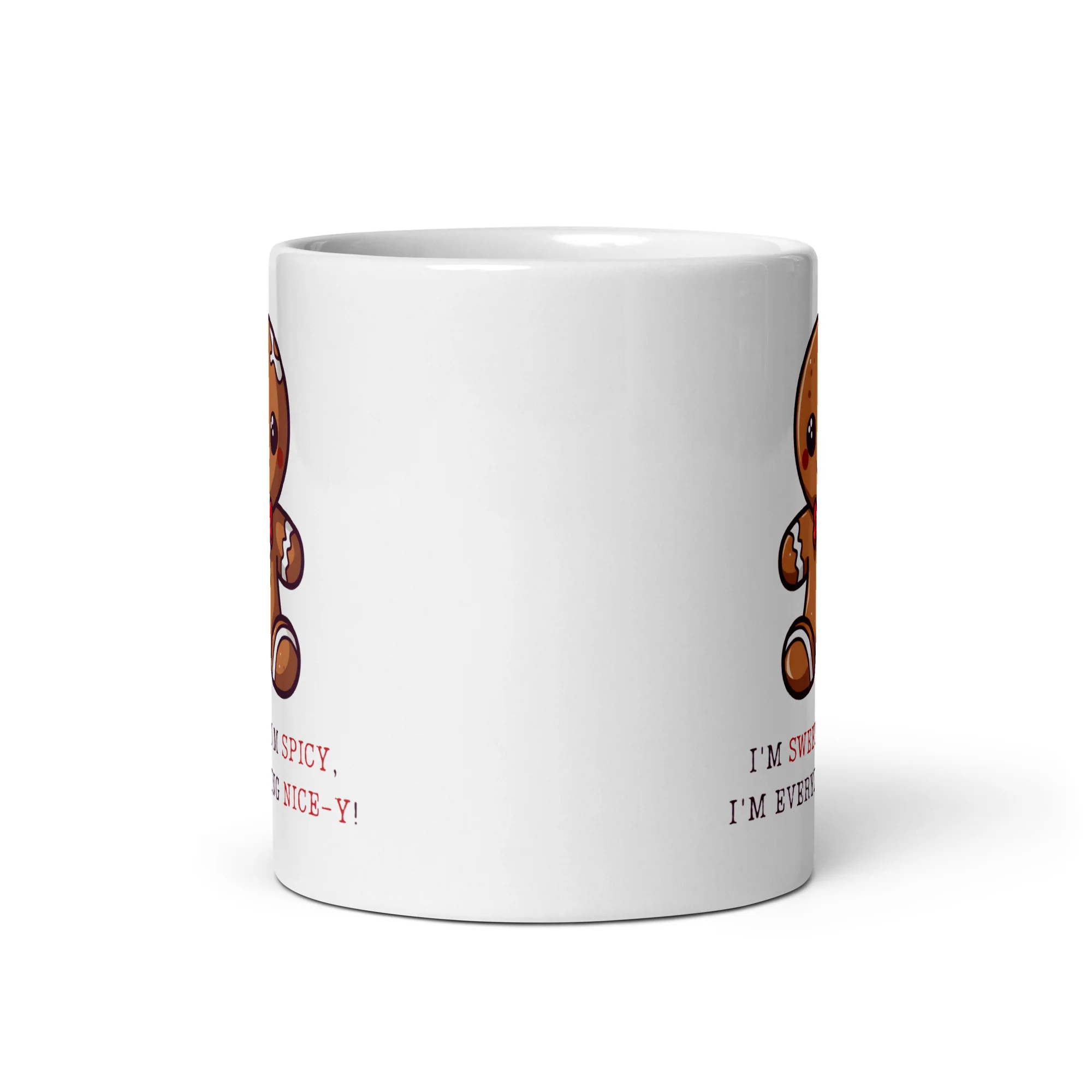 Sweet & Spicy Gingerbread Nice-y White Mug - Image 3