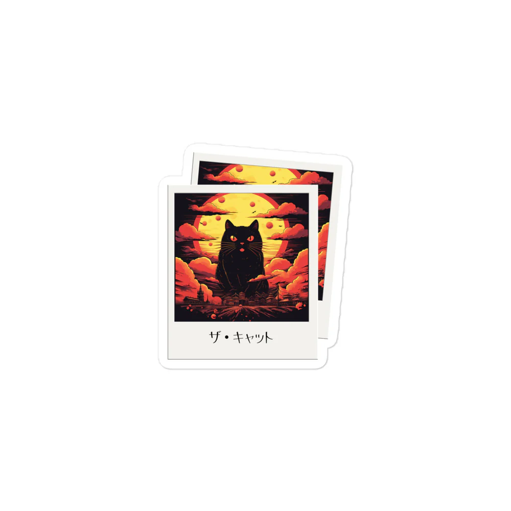 The Cat Japanese Woodblock Cat Sticker