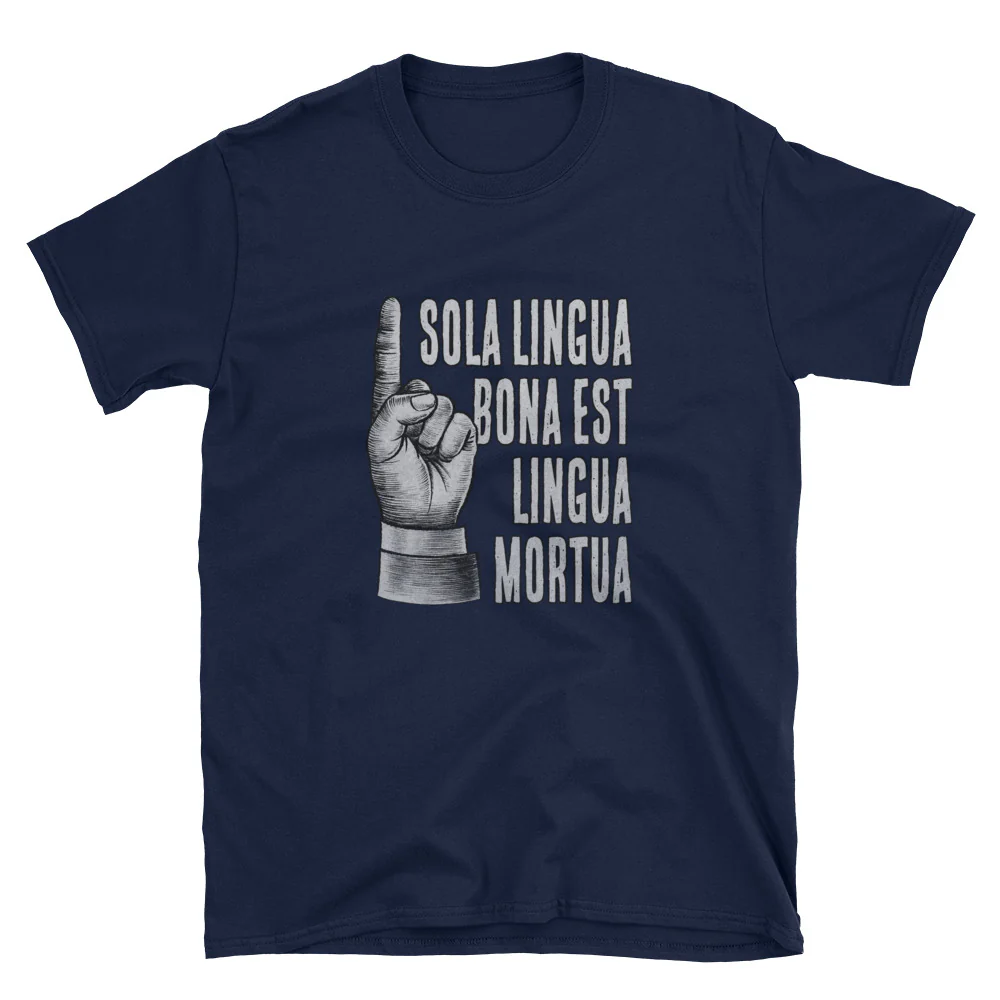 The Only Good Language is a Dead Language Funny Latin Short-Sleeve Unisex T-Shirt - Image 3
