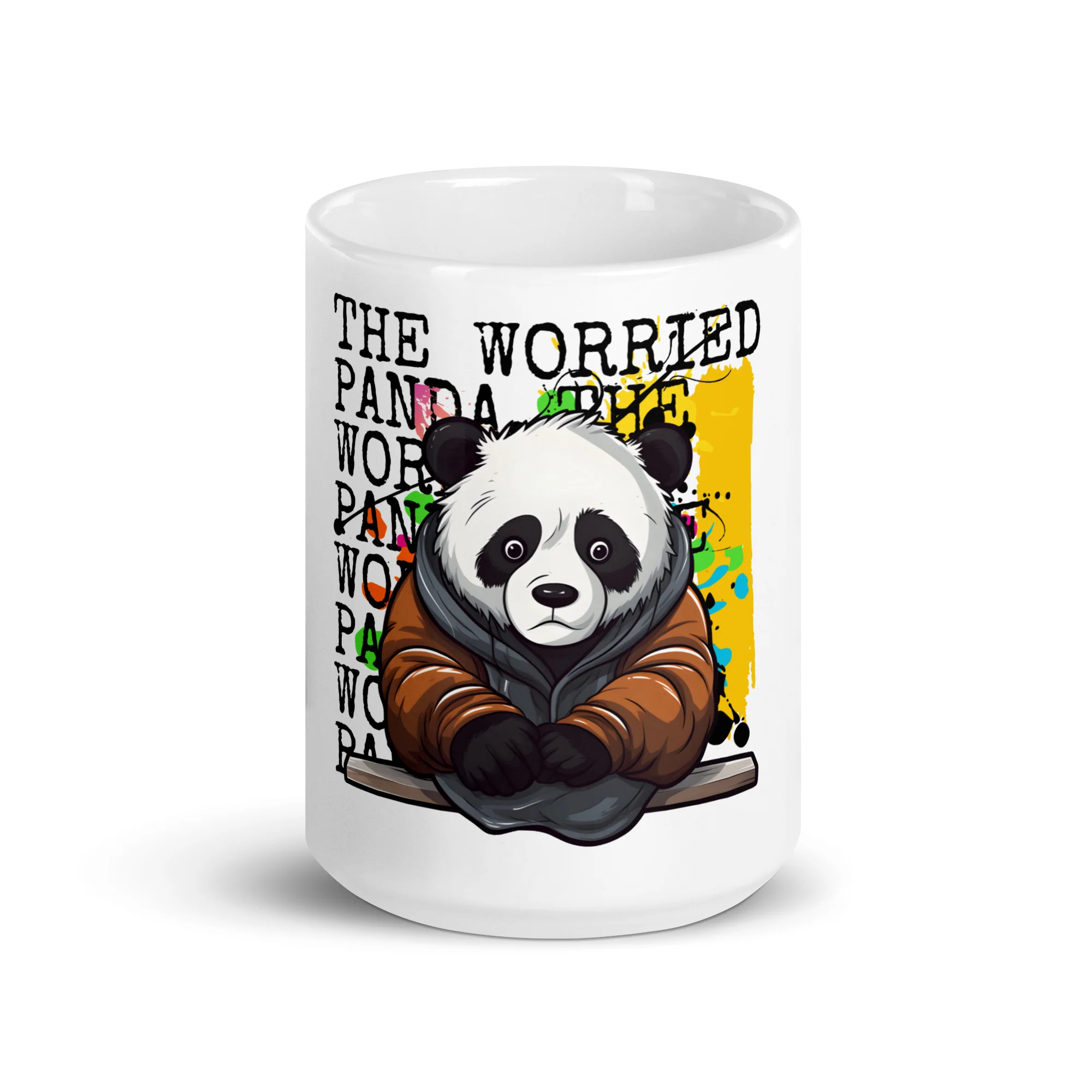 The Worried Panda: Cuteness with Edge White Mug - Image 6
