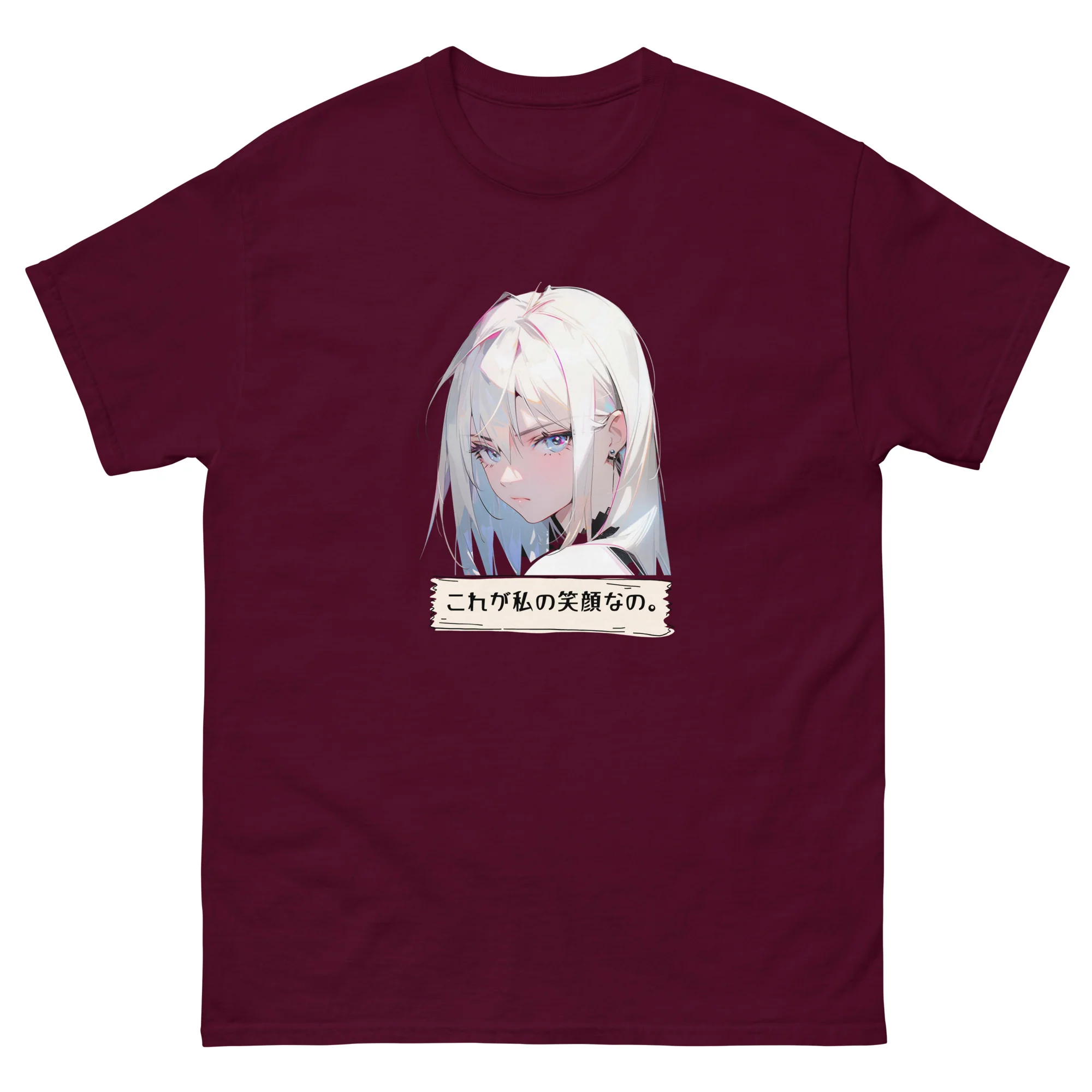 This is my Smiling Face Anime Girl Short-Sleeve Unisex Anime-Styled T-Shirt