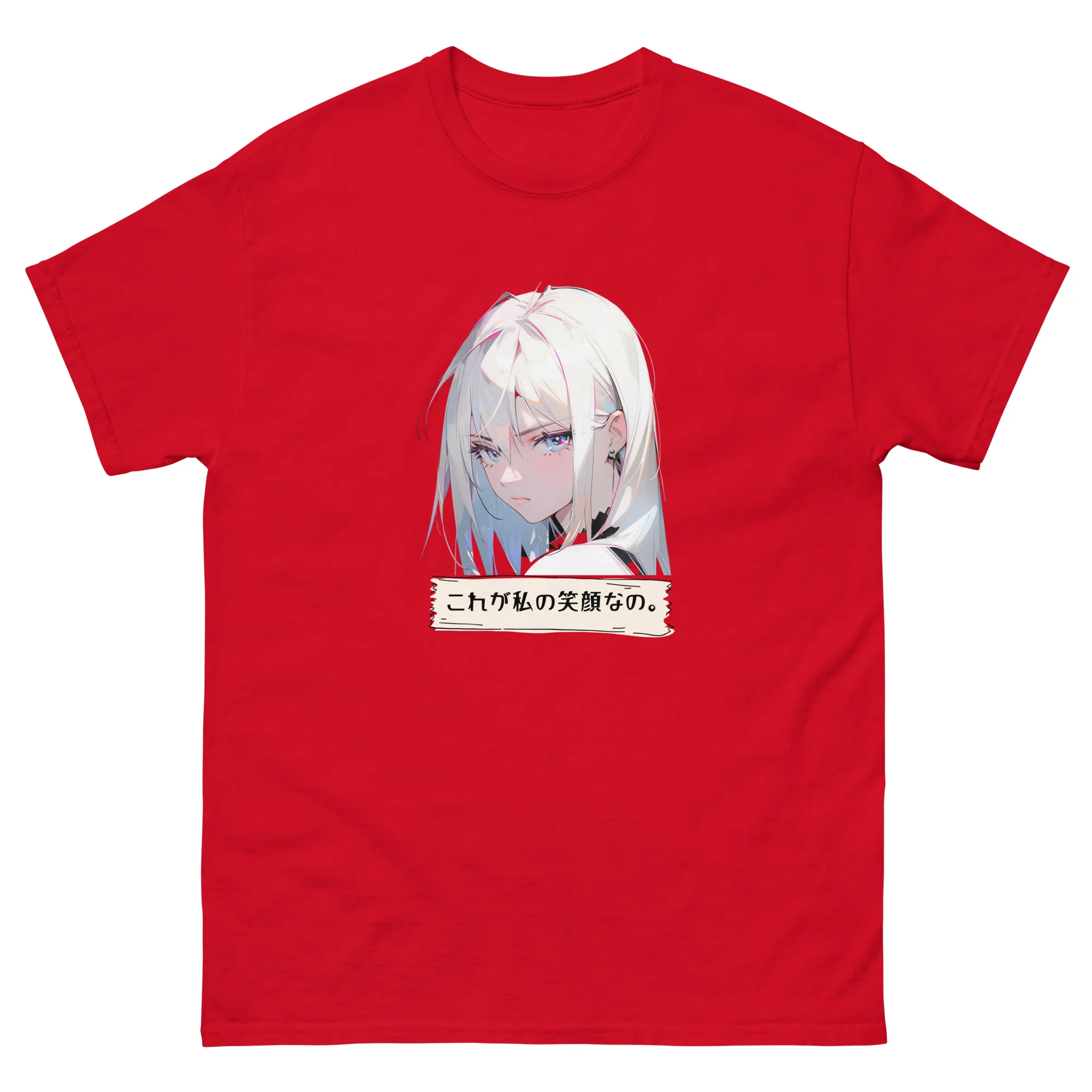 This is my Smiling Face Anime Girl Short-Sleeve Unisex Anime-Styled T-Shirt - Image 5