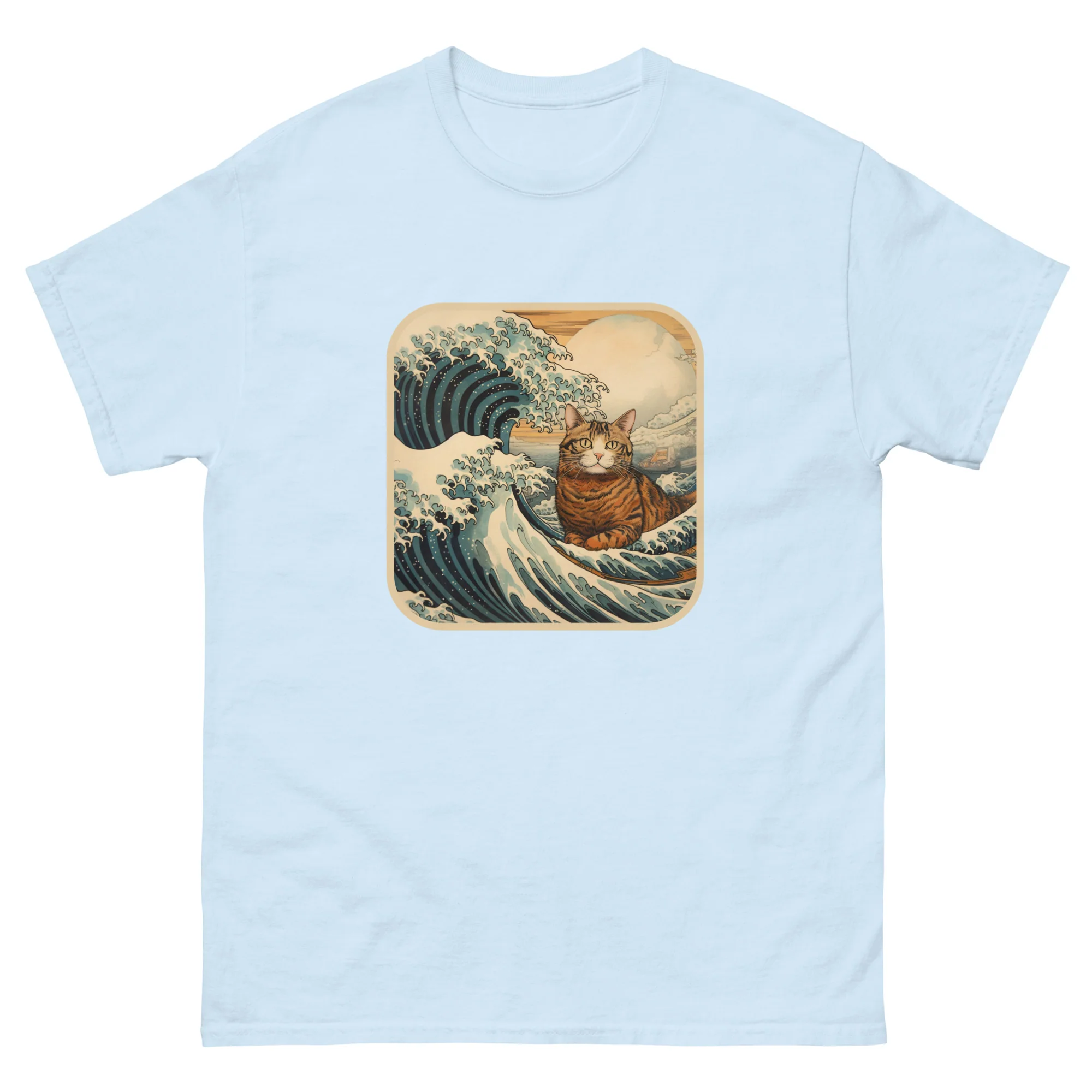 Ukiyo-e Cat Resting the Wave T-Shirt - Image 12