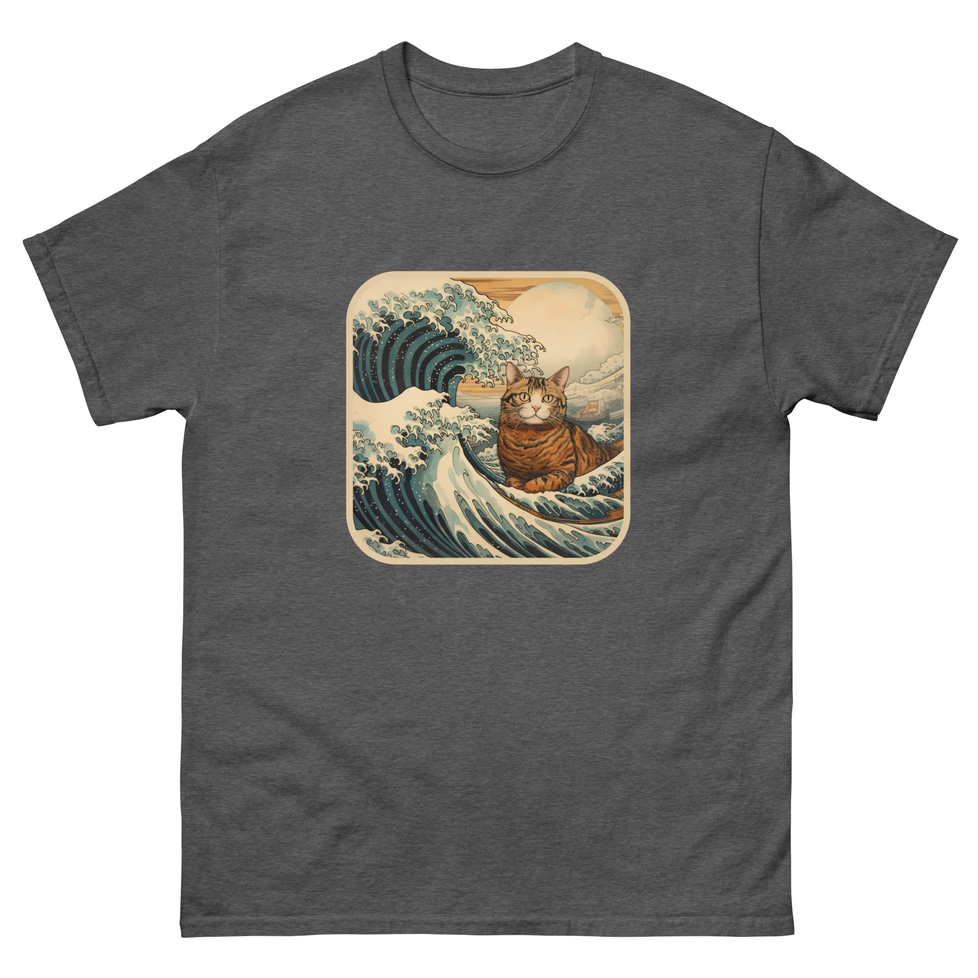 Ukiyo-e Cat Resting the Wave T-Shirt - Image 7