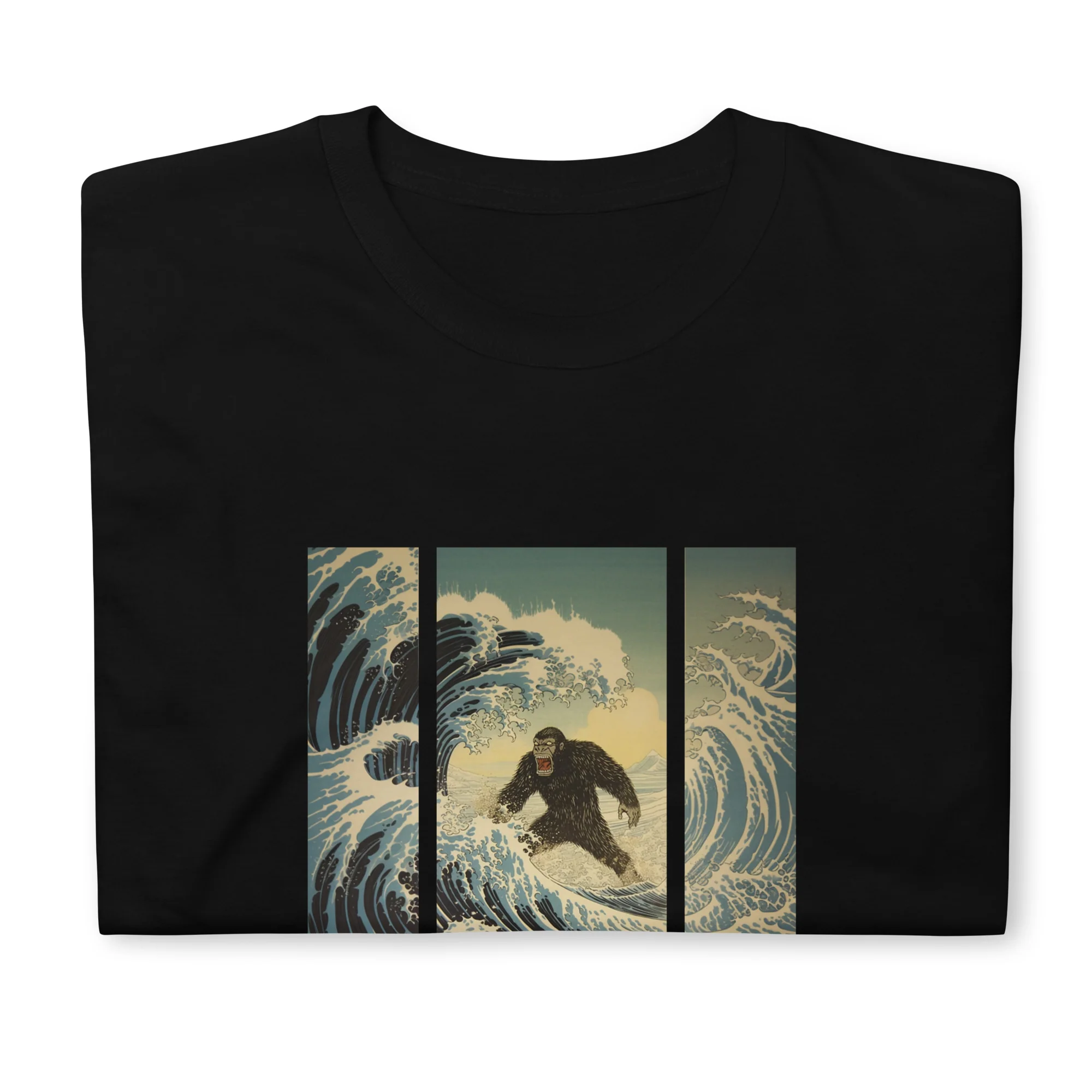 Ukiyoe Meets Gorilla The Hokusai Wave T-Shirt - Image 6