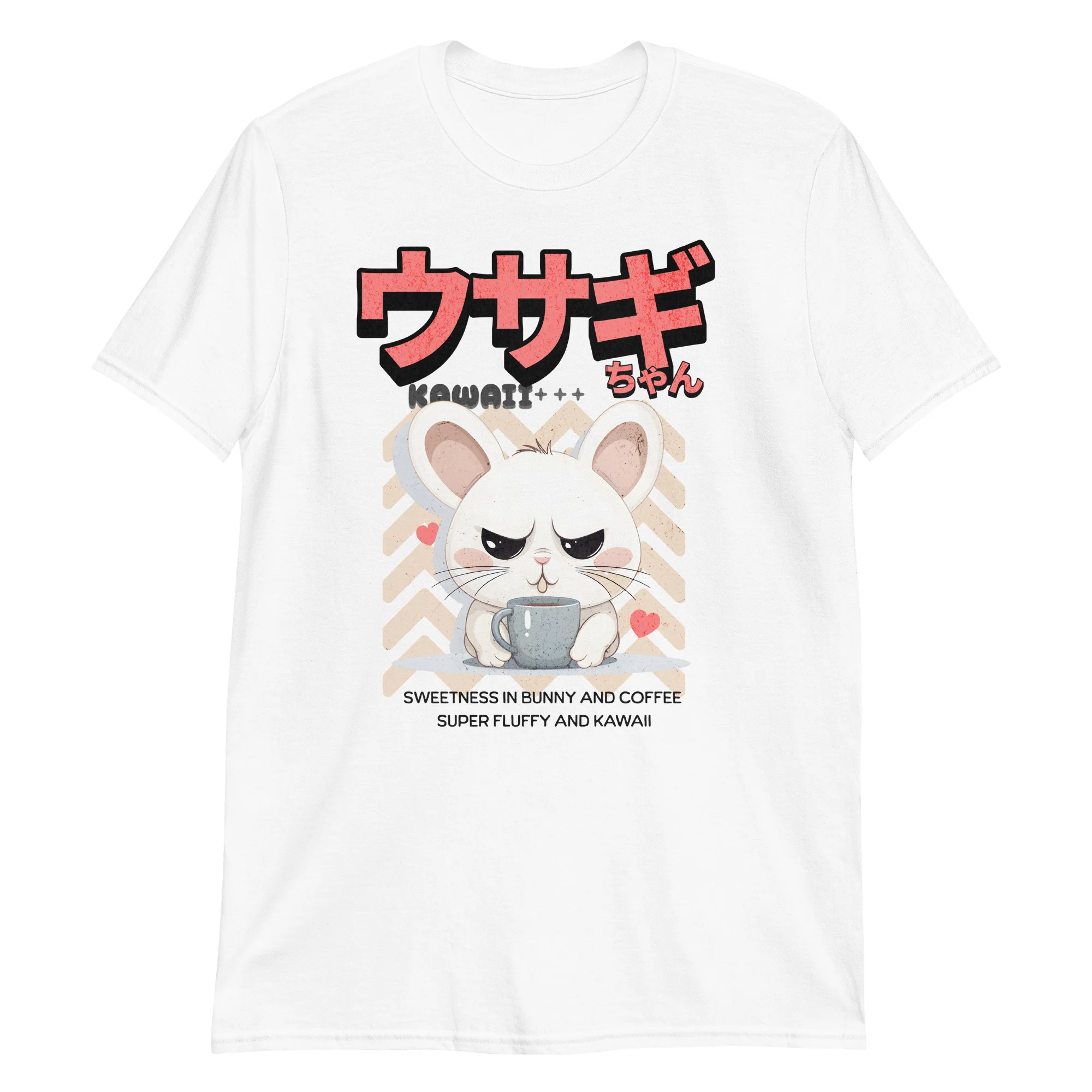 Usagi Chan Kawaii Cute Bunny and Coffee T-Shirt