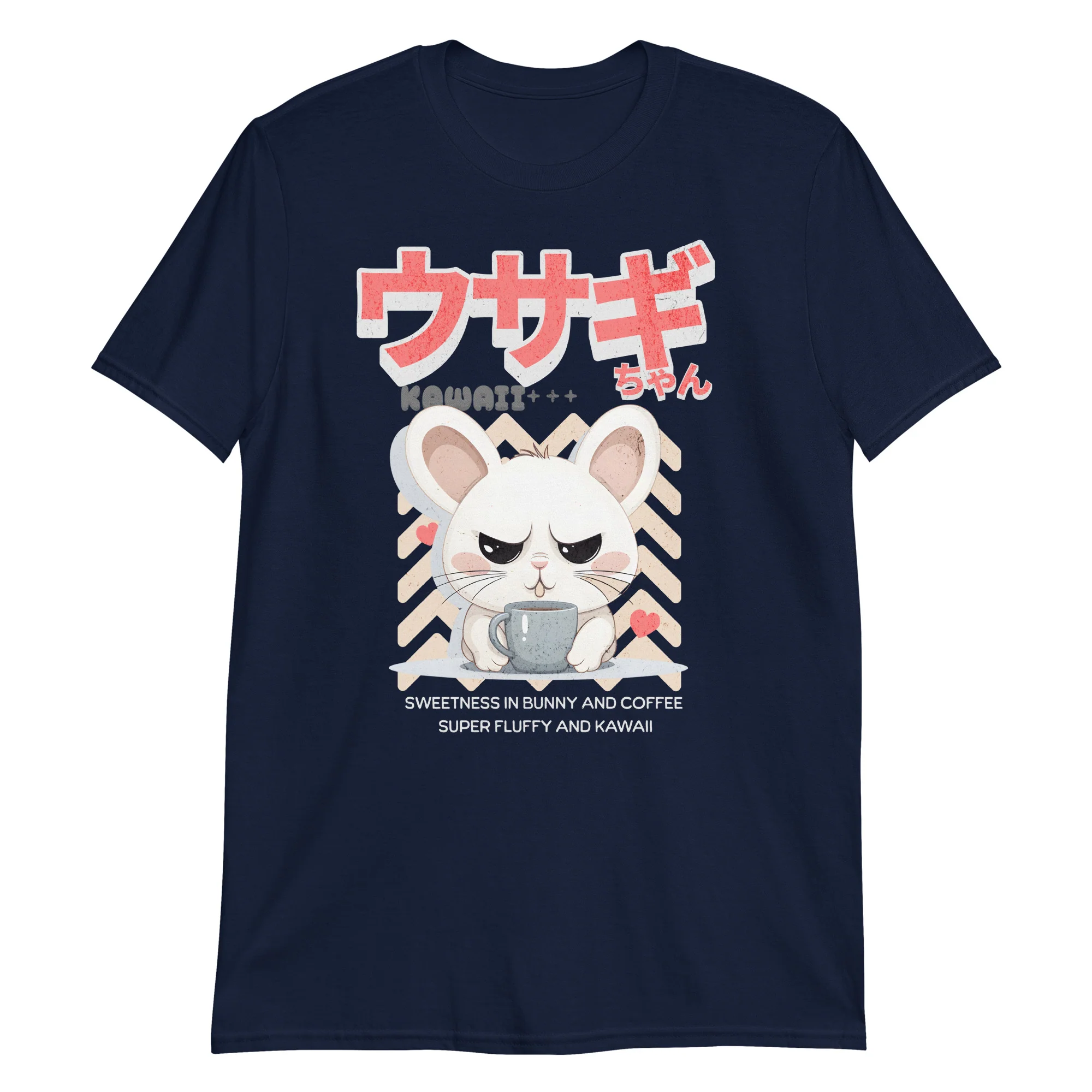 Usagi Chan Kawaii Cute Bunny and Coffee T-Shirt - Image 2