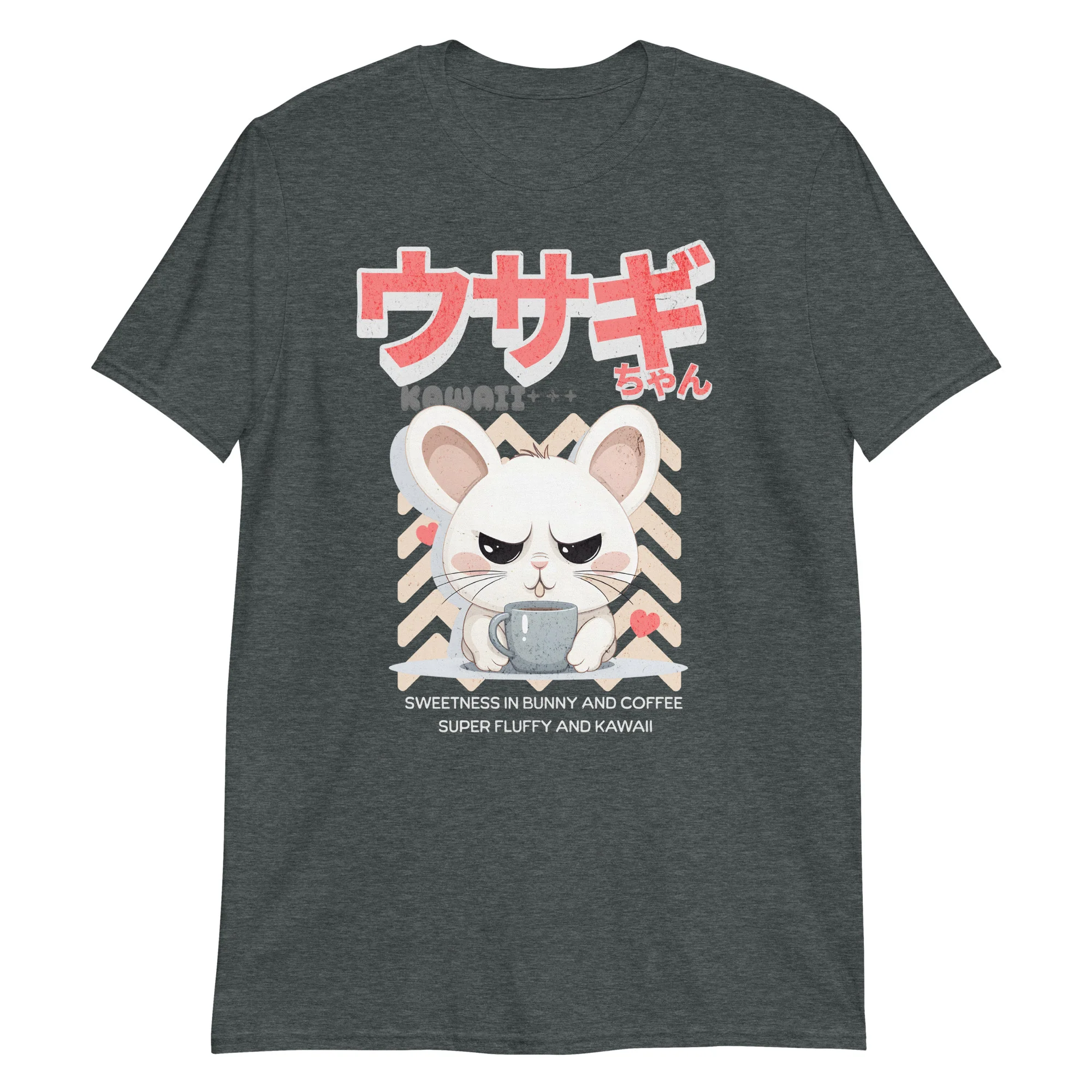 Usagi Chan Kawaii Cute Bunny and Coffee T-Shirt - Image 3