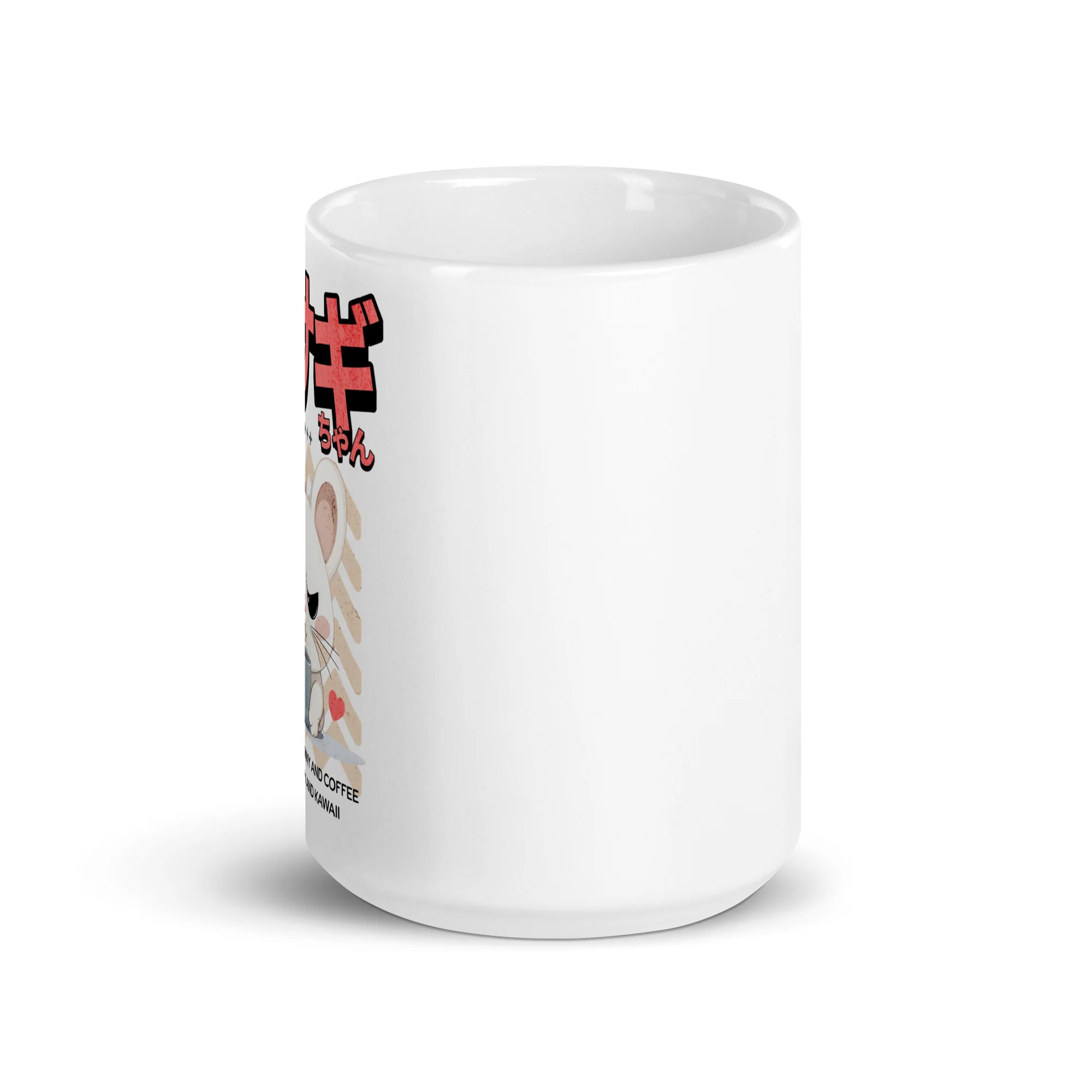 Usagi Chan Kawaii Cute Bunny and Coffee White Mug - Image 3