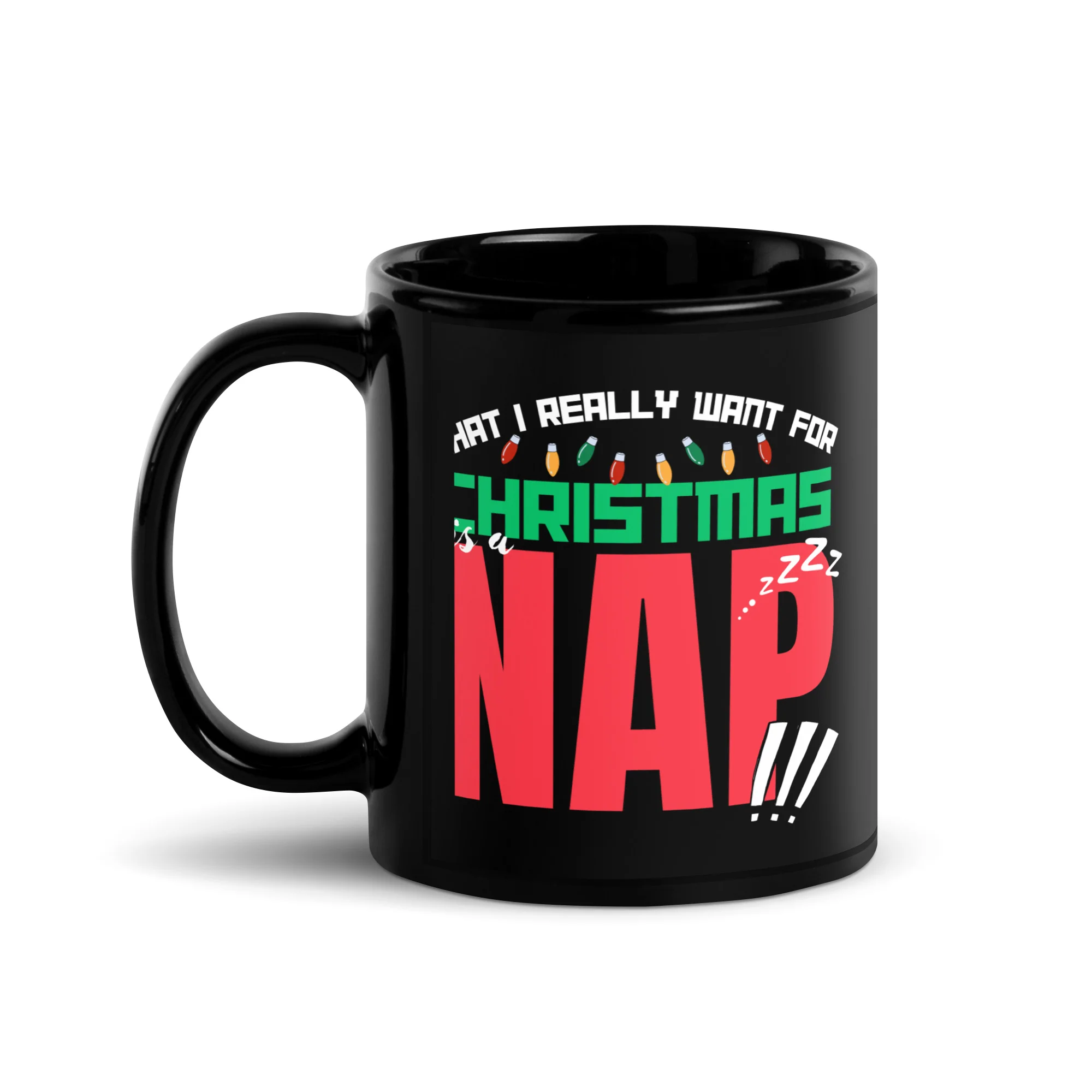 What I Really Want for Christmas Black Mug - Image 2